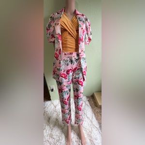 Beautiful set pants jacket bodysuit new size S
